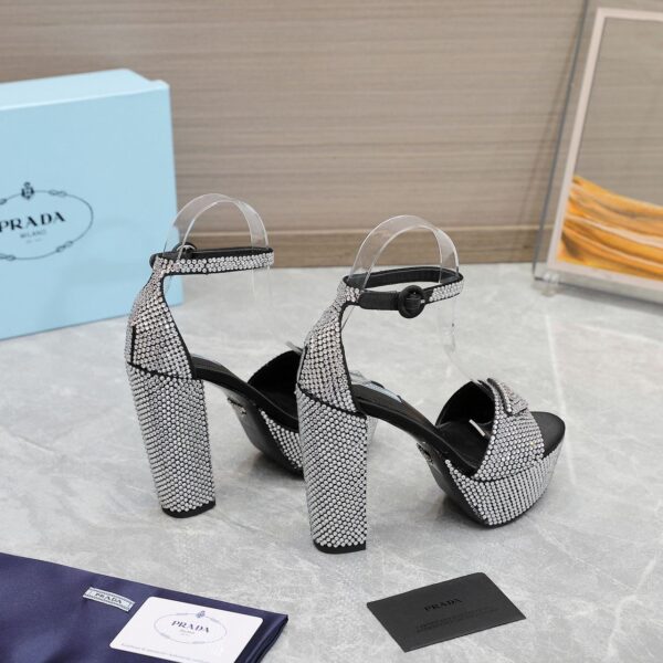 PRDA Satin platform sandals with crystals - Image 6