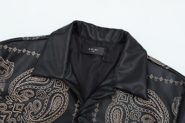 Amiri Leather Shirt & Shorts Set Super A - Image 3