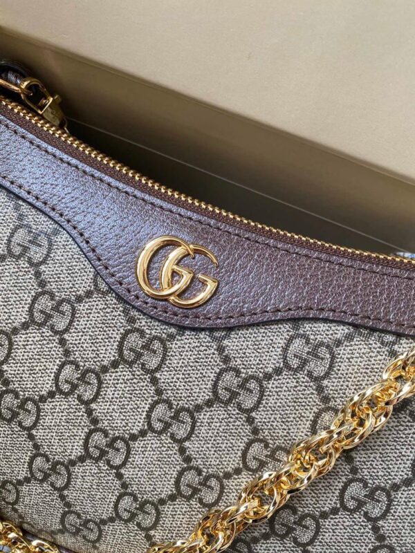 GG Ophidia embellished textured leather-trimmed printed coated-canvas shoulder bag - Image 6