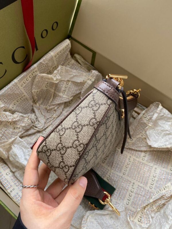 GG Ophidia embellished textured leather-trimmed printed coated-canvas shoulder bag - Image 7