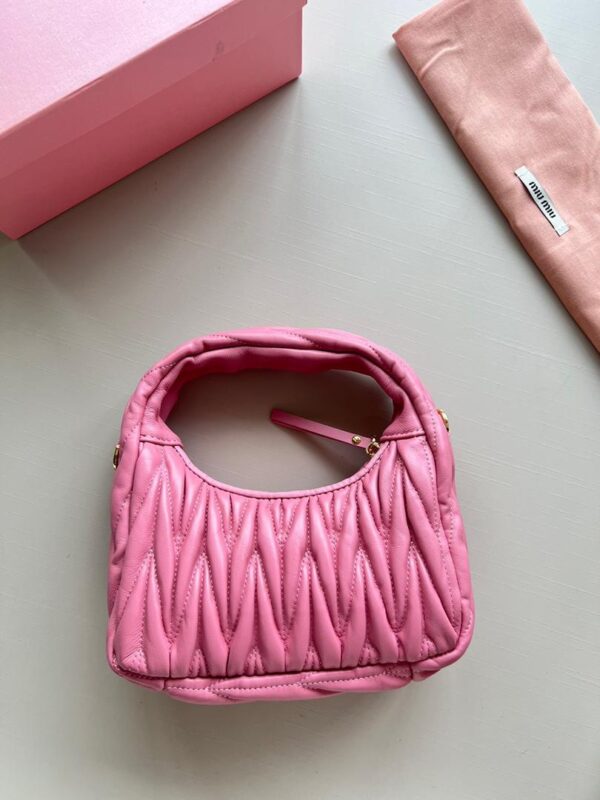Miu Wander matelassé nappa mini hobo bag - Image 7