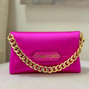 TF Women's Pink Mini Label Chain Bag Premium Edition