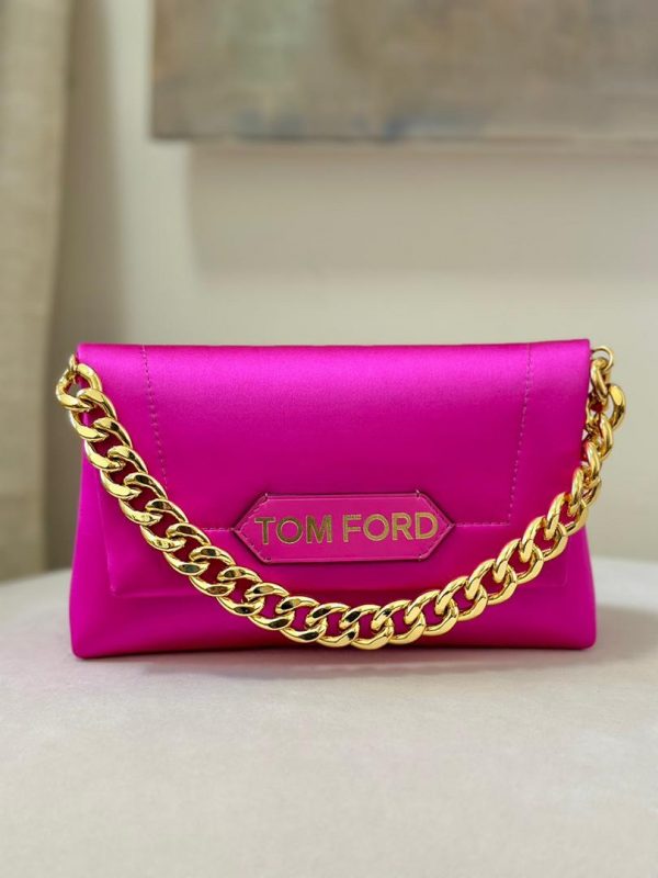 TF Women's Pink Mini Label Chain Bag Premium Edition
