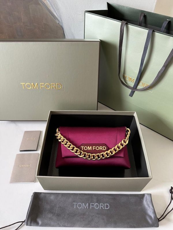 TF Women's Pink Mini Label Chain Bag Premium Edition - Image 9