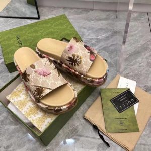 GG Flower Flatform Sandals