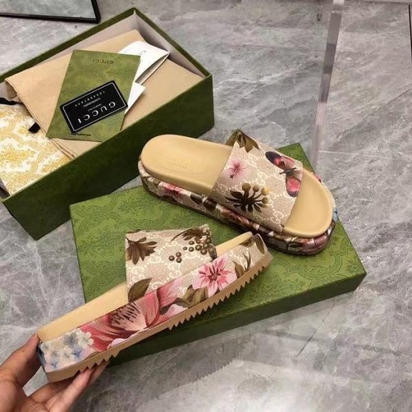 GG Flower Flatform Sandals - Image 8