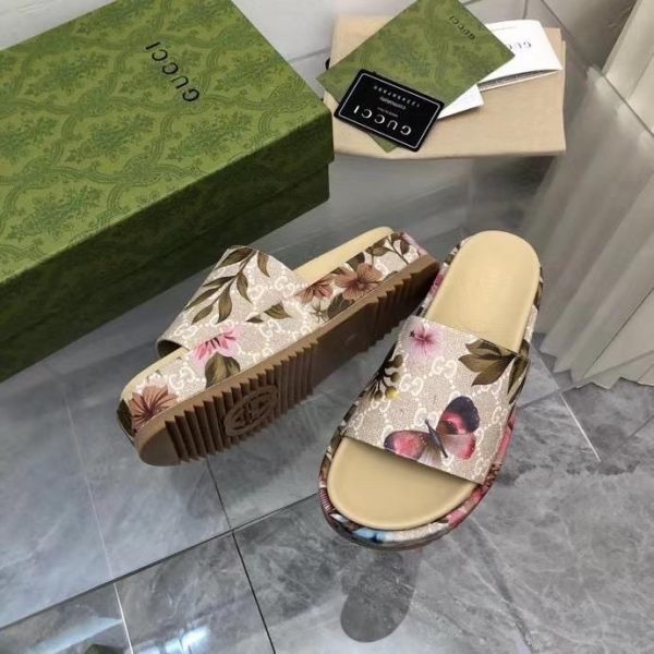 GG Flower Flatform Sandals - Image 3