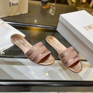 Dway slides Cotton Embroidered with Metallic Thread and Strass Super A