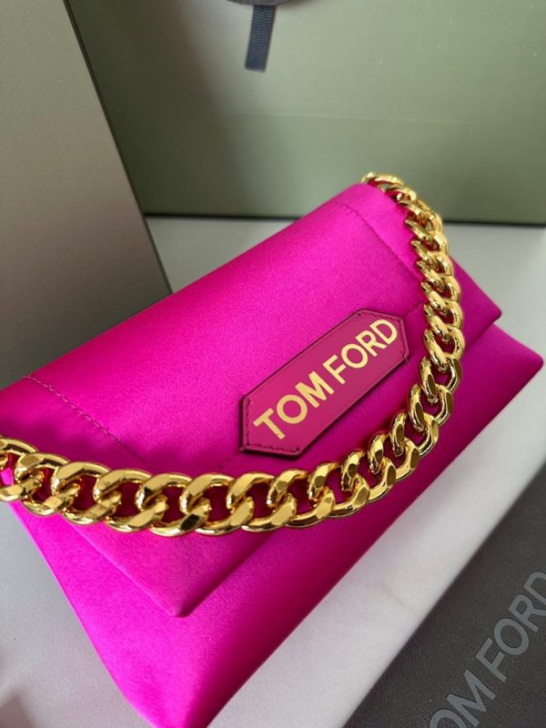 TF Women's Pink Mini Label Chain Bag Premium Edition - Image 10