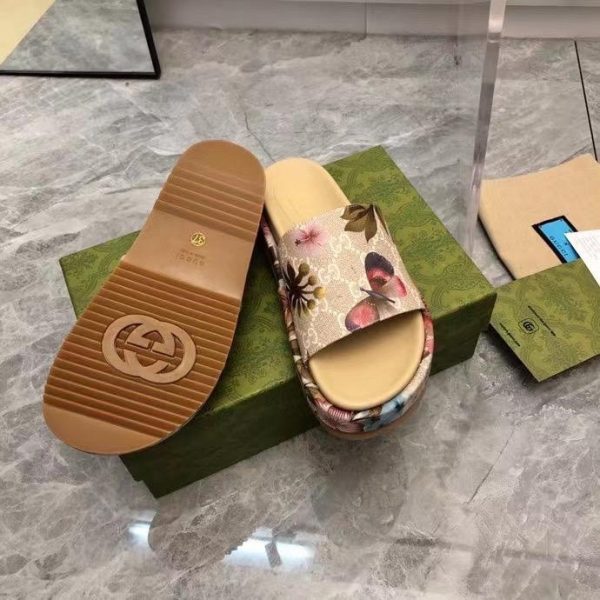 GG Flower Flatform Sandals - Image 4