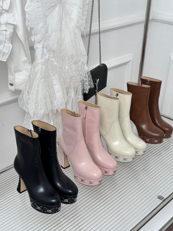 GG knee-high leather/ Ankle bootsSuper A - Image 2