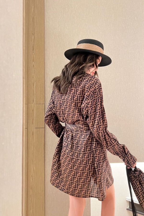 FF Print Shirt Dress Super A - Image 8