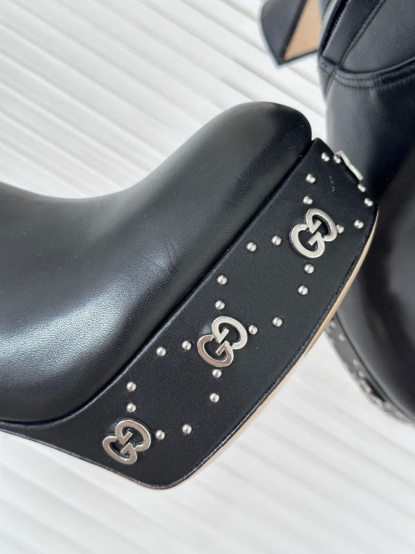 GG knee-high leather/ Ankle bootsSuper A - Image 15