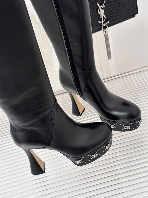 GG knee-high leather/ Ankle bootsSuper A - Image 11
