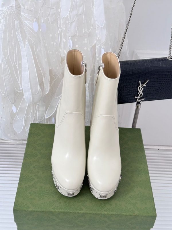 GG knee-high leather/ Ankle bootsSuper A - Image 5