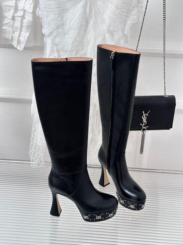 GG knee-high leather/ Ankle bootsSuper A - Image 7
