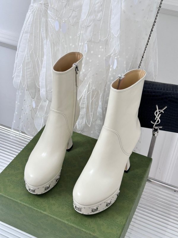 GG knee-high leather/ Ankle bootsSuper A - Image 4