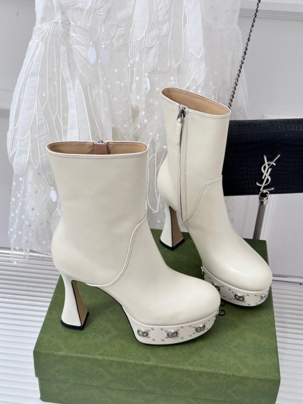 GG knee-high leather/ Ankle bootsSuper A - Image 3