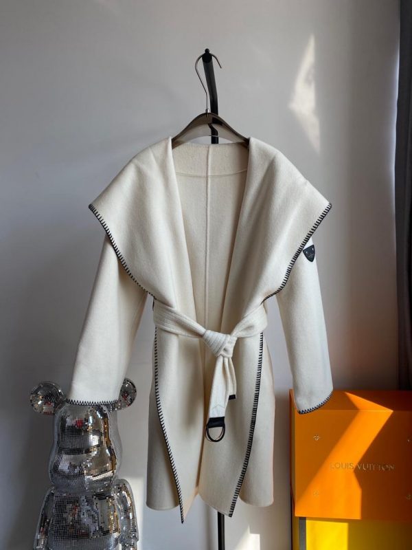 LV Belted Double Face Coat Super A - Image 23