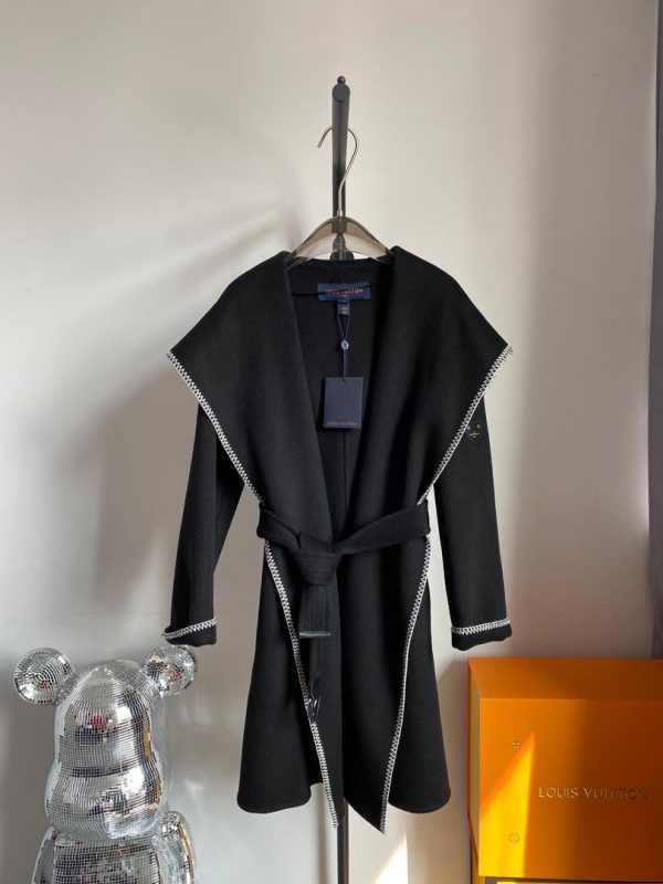 LV Belted Double Face Coat Super A - Image 26