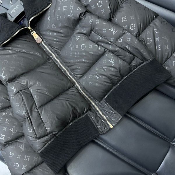 LV Cropped Monogram Puffer Jacket Super A - Image 7