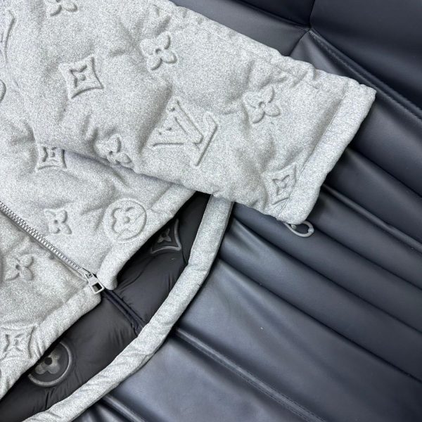 LV Grey Monogram Boyhood Puffer Jacket Super A - Image 5