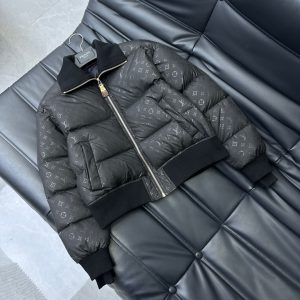 LV Cropped Monogram Puffer Jacket Super A