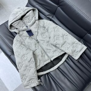 LV Grey Monogram Boyhood Puffer Jacket Super A