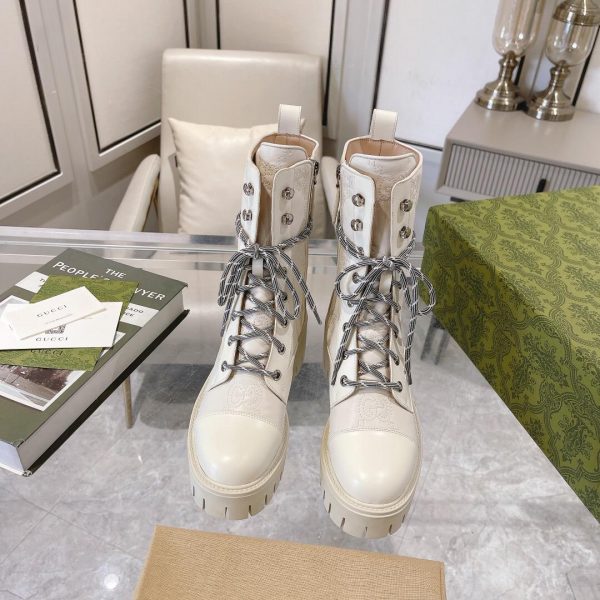WOMEN'S GG MATELASSÉ LACE-UP BOOT - Image 15