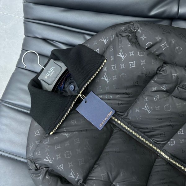 LV Cropped Monogram Puffer Jacket Super A - Image 9