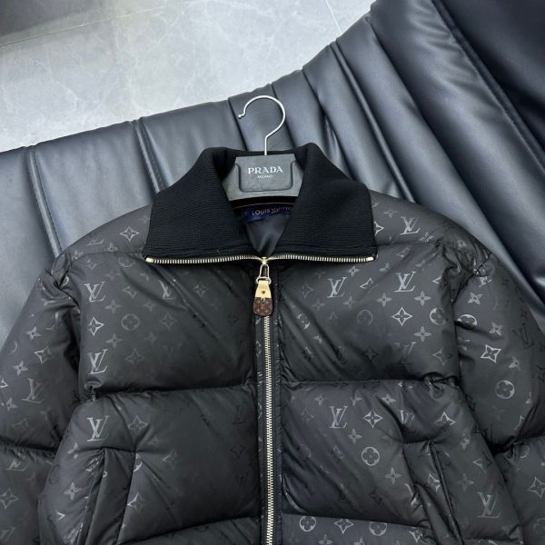 LV Cropped Monogram Puffer Jacket Super A - Image 4
