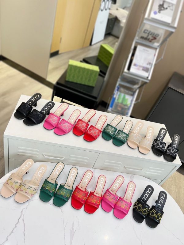 GG Mid-heel slide sandal super A