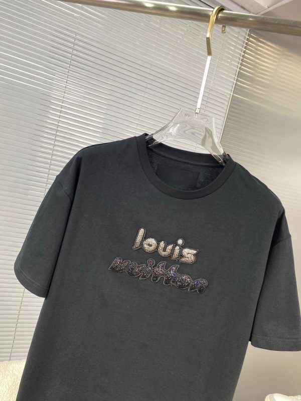 LV Bead-Embroidered Cotton T-Shirt - Image 6