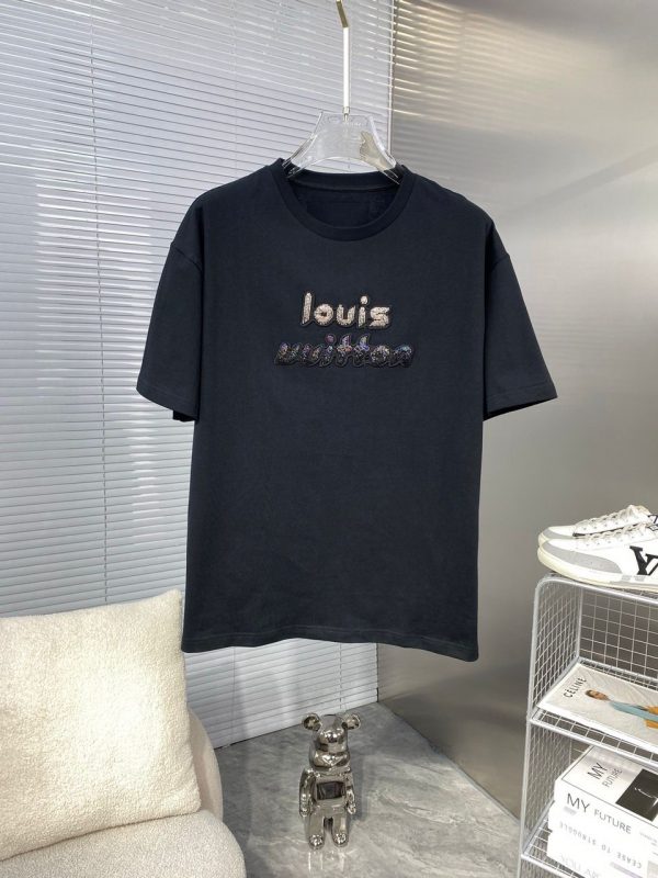 LV Bead-Embroidered Cotton T-Shirt - Image 2