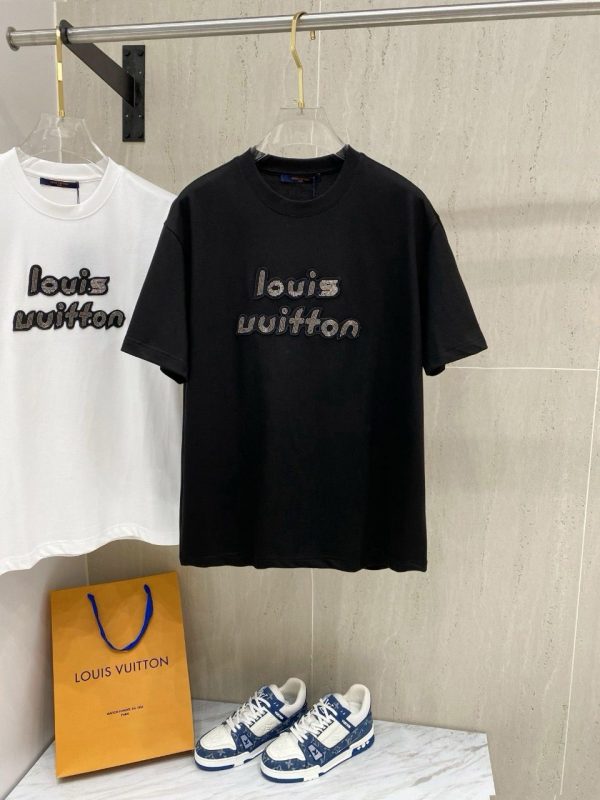 LV Bead-Embroidered Cotton T-Shirt