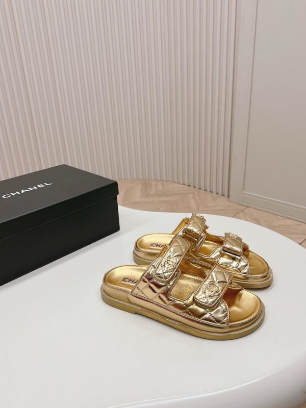 CC Metallic Gold Sandals Super A - Image 3