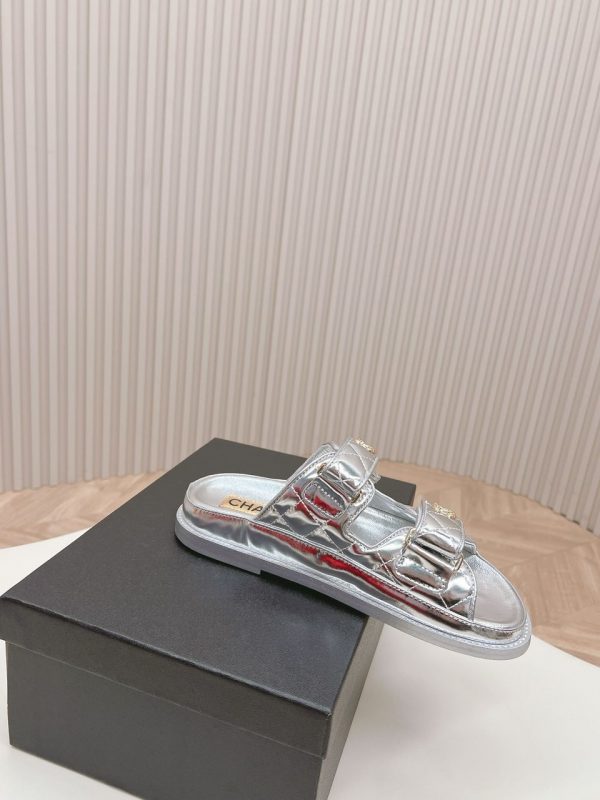 CC Metallic Silver Sandals Super A - Image 2