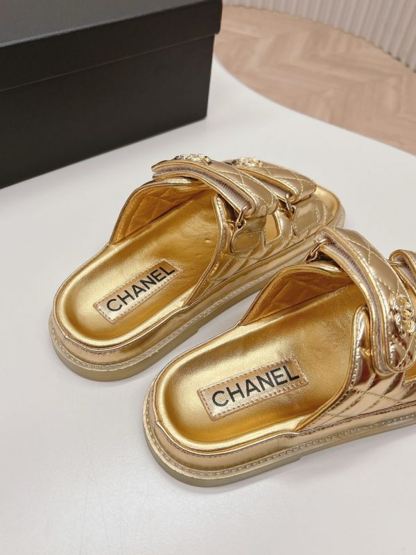 CC Metallic Gold Sandals Super A - Image 4