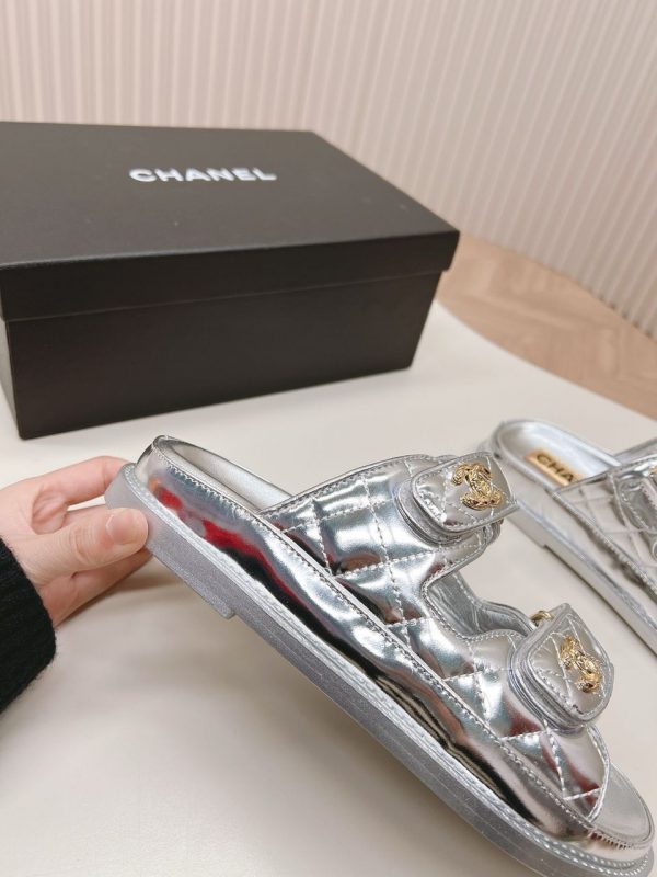 CC Metallic Silver Sandals Super A - Image 6