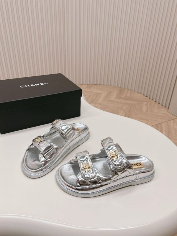 CC Metallic Silver Sandals Super A - Image 8