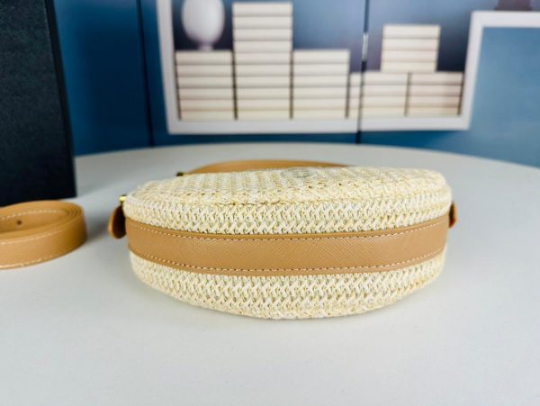PRDA wicker and leather argué bag - Image 10