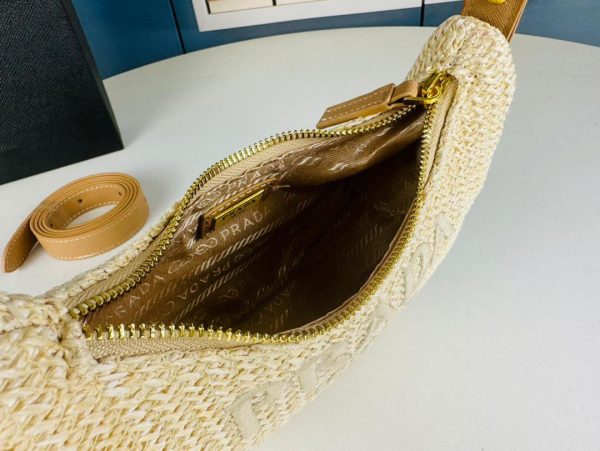 PRDA wicker and leather argué bag - Image 11
