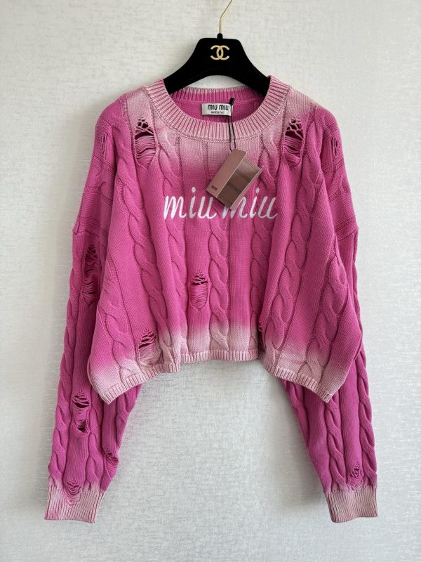 Miu miu Ripped jumper - Image 2